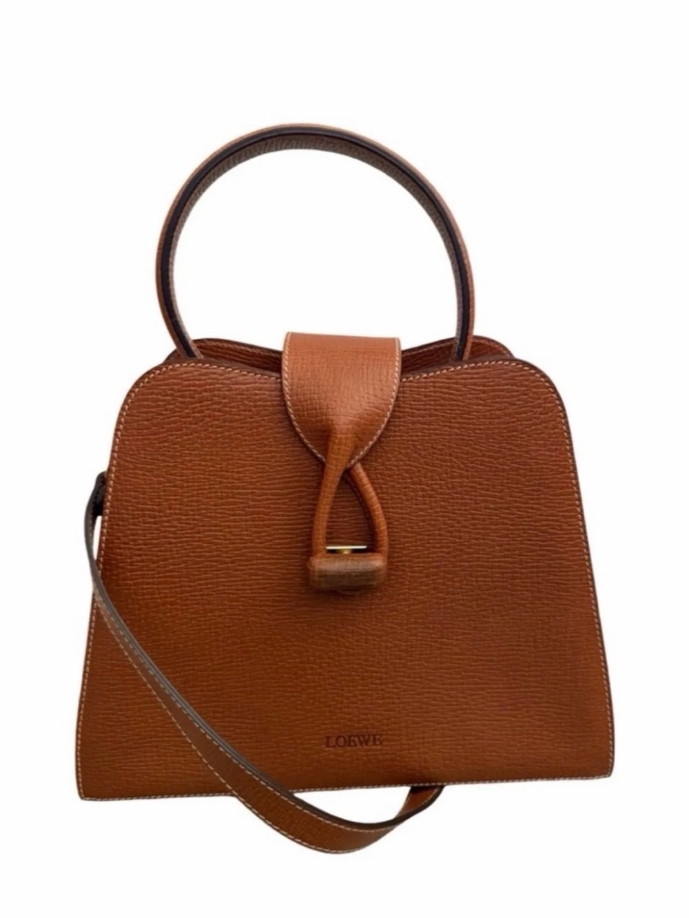 Loewe Brown Leather Top-Handle Satchel